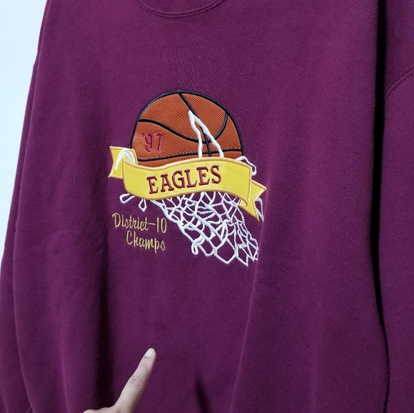 '97 Vintage Basketball Pullover Sweatshirt Large - Picture 5 of 5